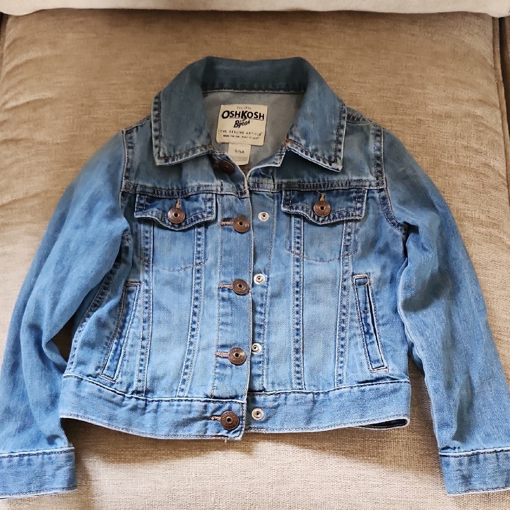 OshKosh B'gosh Girls Blue Denim Jacket Size 5